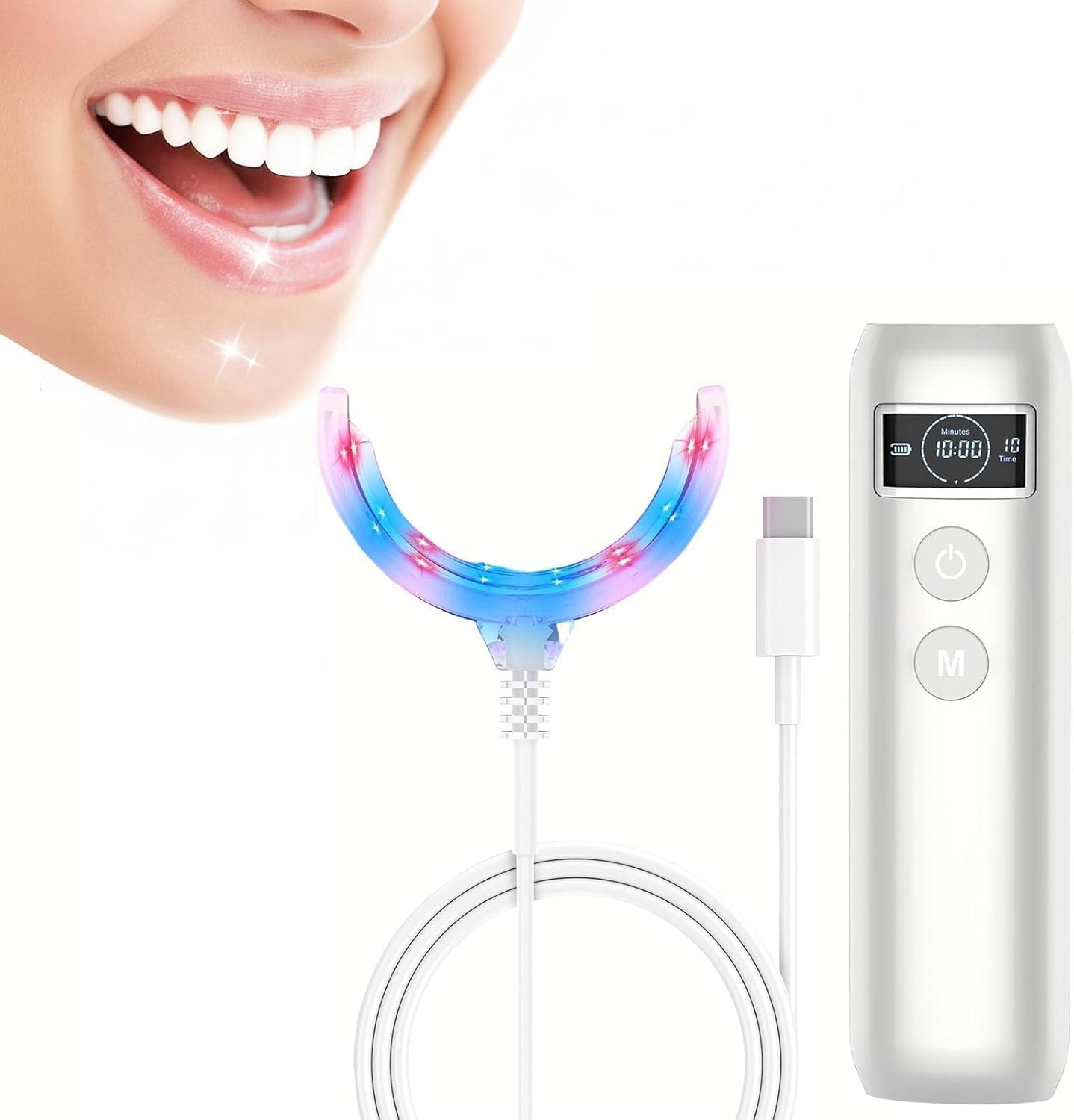 Teeth Whitening Blue Light - Tooth Whitening Accelerator Lamp Blue&Red Light