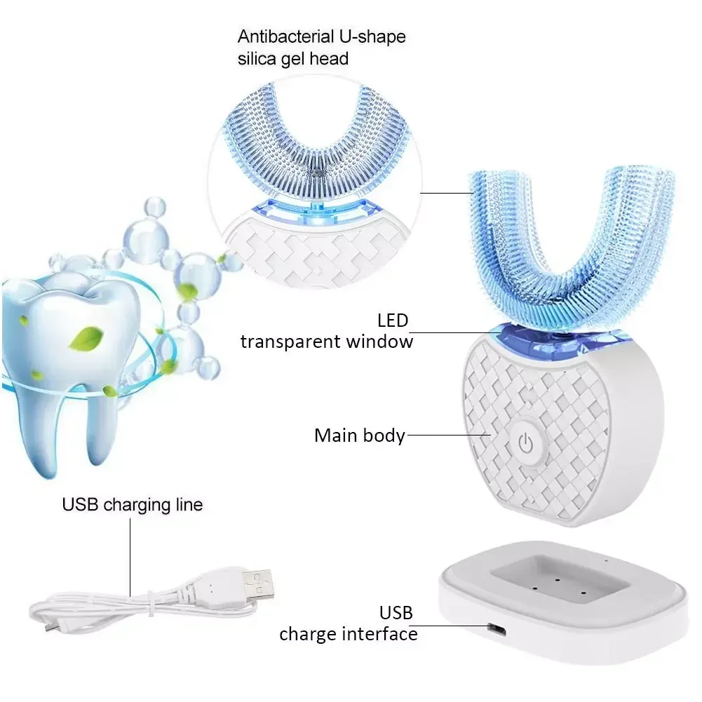 Ultrasonic Electric Toothbrush - огляд і ціна Teeth Whitening Blue Light