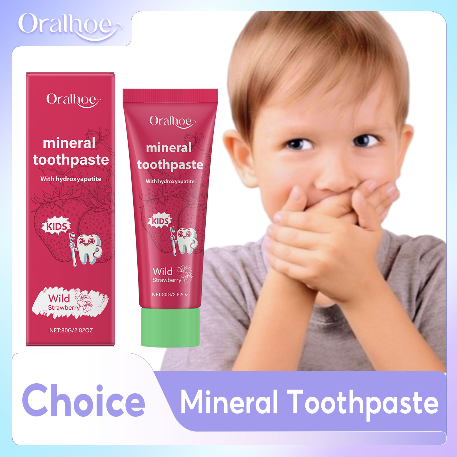 Oralhoe Kids Toothpaste Clean  - огляд і ціна Teeth Whitening Naturally