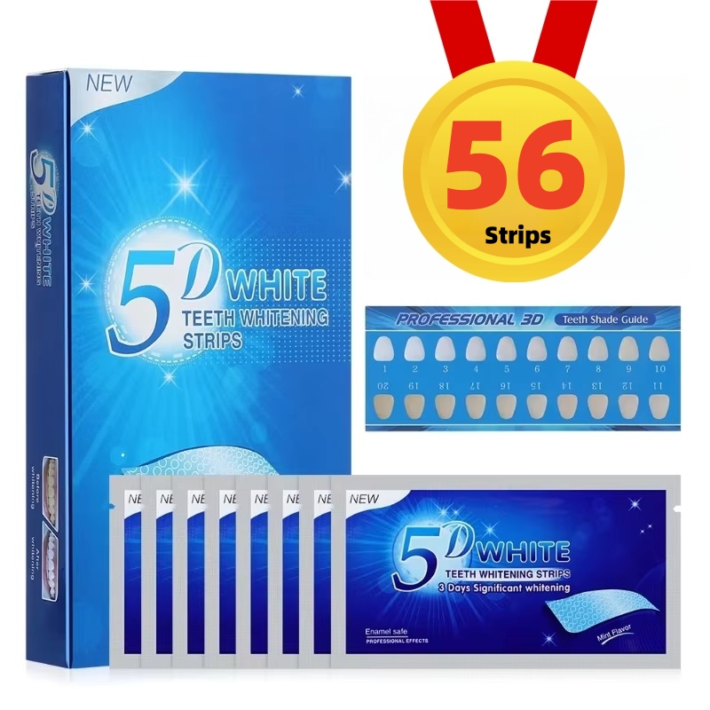 5D Teeth Whitening Strips 56 S - огляд і ціна Teeth Whitening Crest