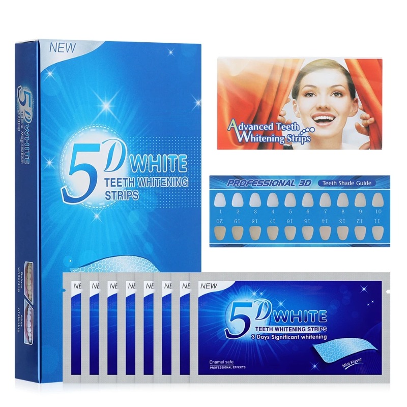 5D Teeth Whitening Strips 56 S - огляд і ціна Teeth Whitening Crest
