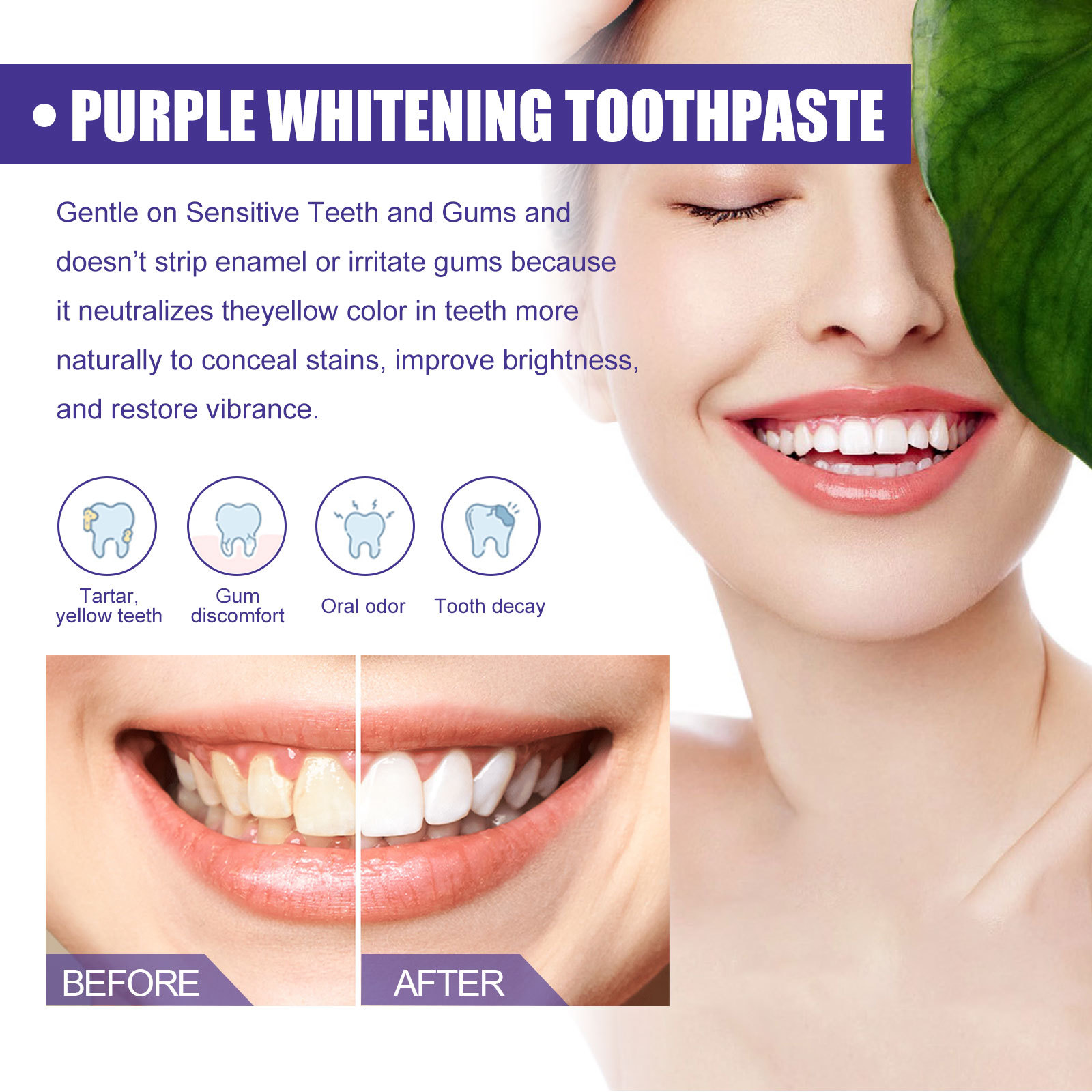 Purple Toothpaste Teeth Whiten - огляд і ціна Teeth Whitening Crest