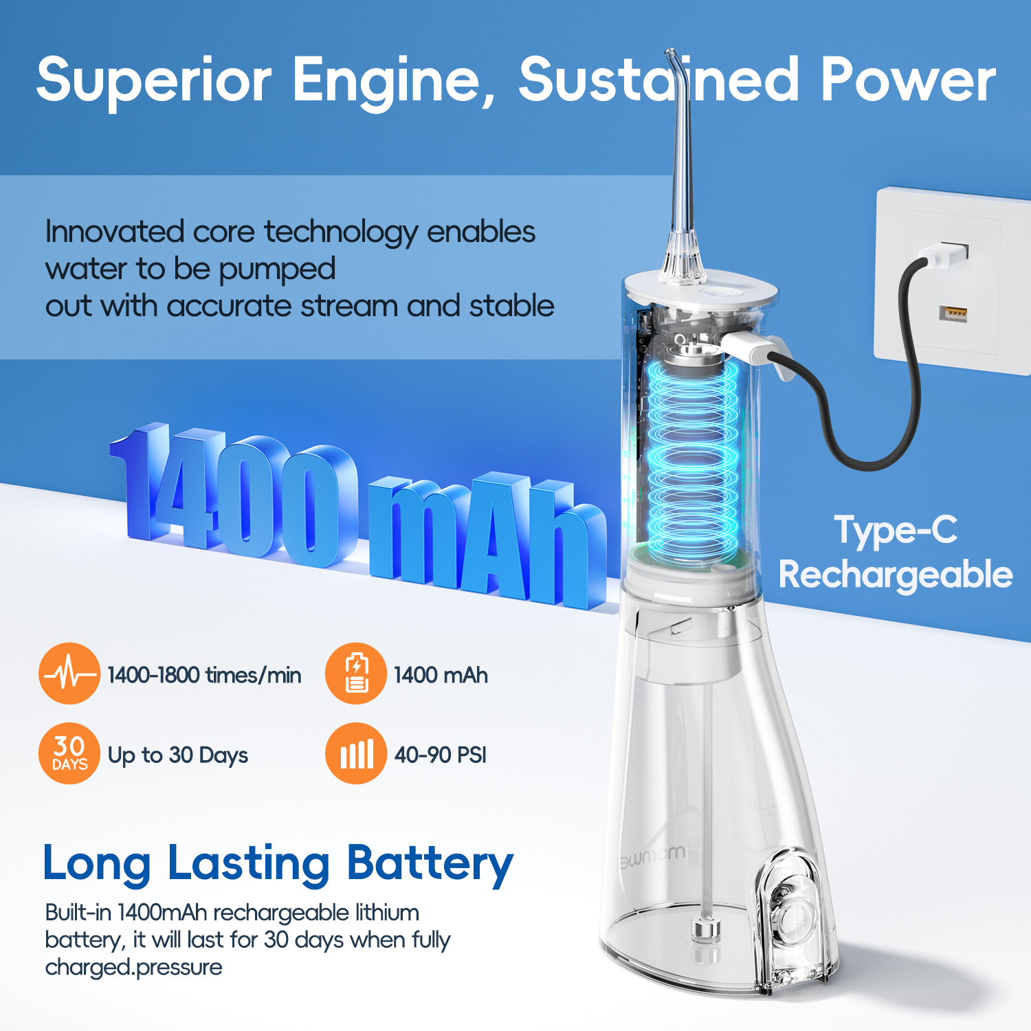 New Water Floss F29/D52 Portab - огляд і ціна Water Flosser Cordless